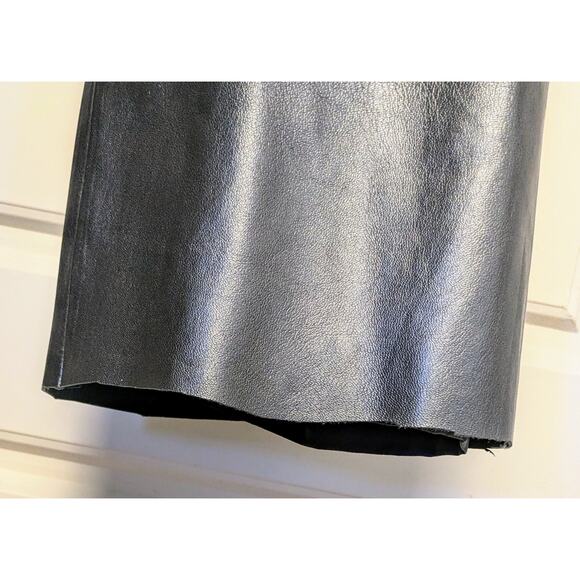 Saks Fifth Avenue Leather Pants 10 Folio Collection Gray Shimmer High Rise NEW - Picture 6 of 10